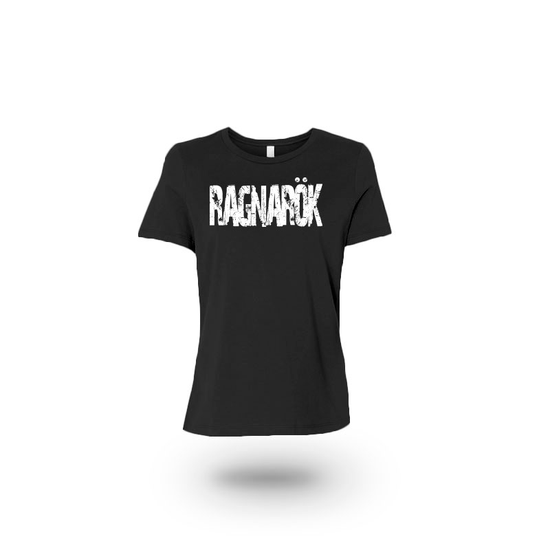camiseta-guantillas-ragnarok-mujer-negro-delante camiseta-guantillas-ragnarok-mujer-negra-delante