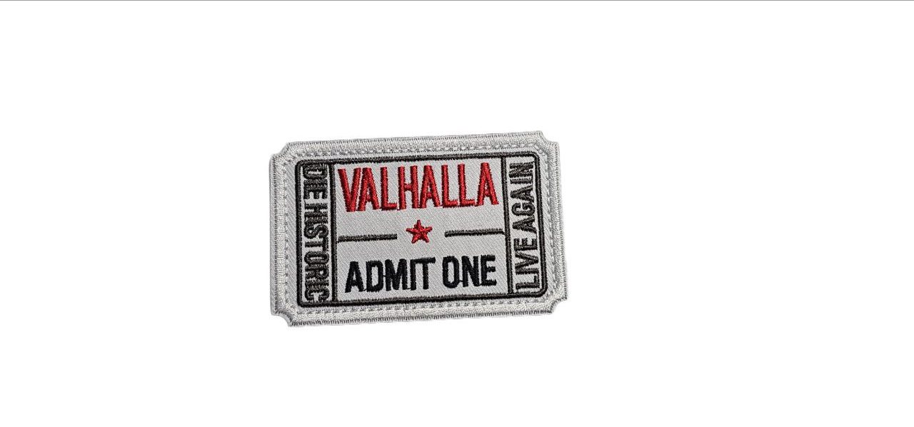 PARCHE VELCRO TICKET VALHALLA BLANCO PARCHE VELCRO TICKET VALHALLA BLANCO