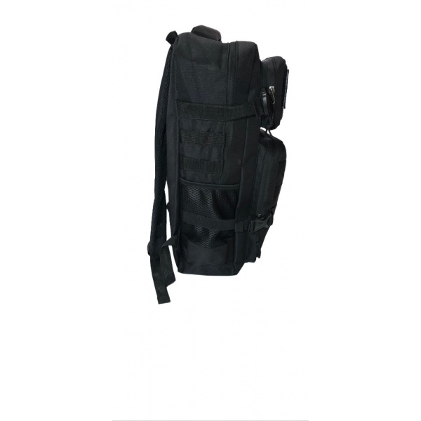 MOCHILA NEGRA 25 LITROS lateral
