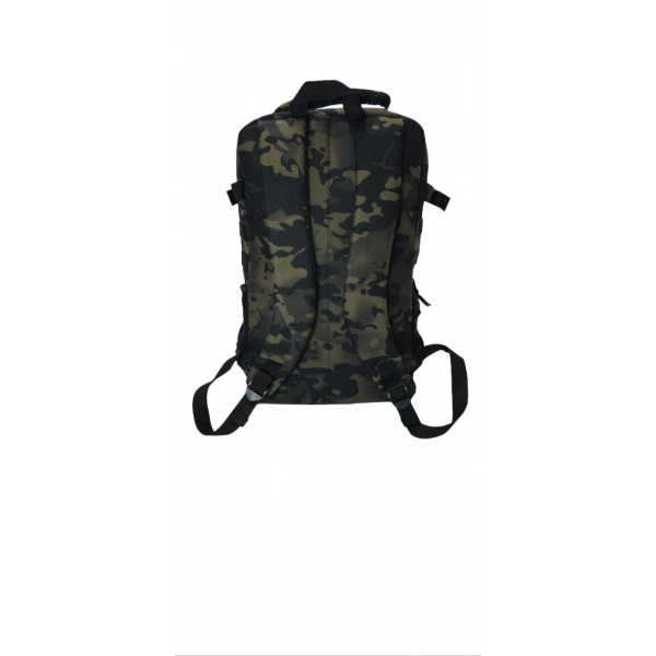 MOCHILA CAMUFLAJE NEGRO 25 LITROS trasera