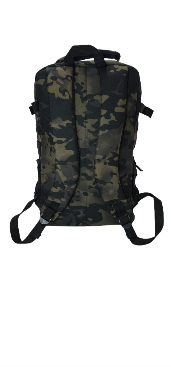 MOCHILA CAMUFLAJE NEGRO 25 LITROS trasera MOCHILA CAMUFLAJE NEGRO 25 LITROS trasera