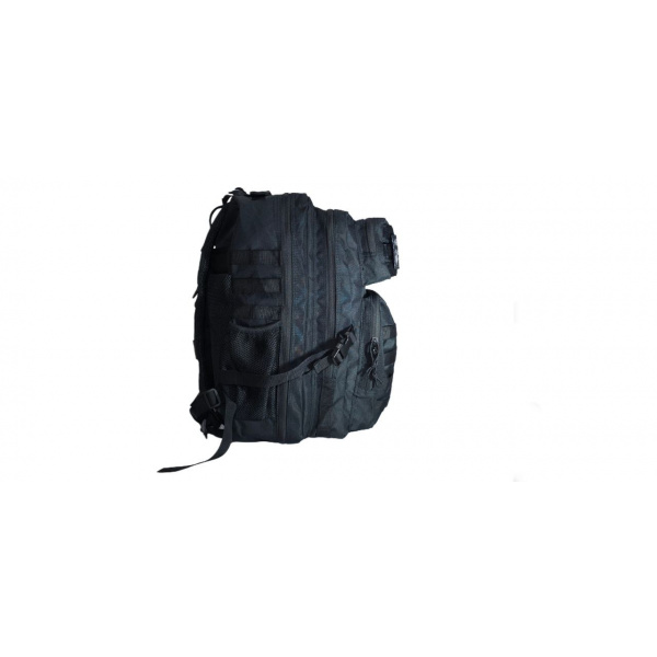 MOCHILA NEGRA 50 LITROS lateral