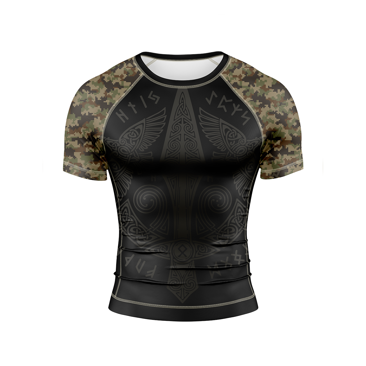 Rashguard Ragnarok Camuflaje Verde delantera Rashguard Ragnarok Camuflaje Verde delantera